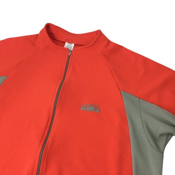 Patagonia Cycling Jersey Vtg Y2K Bike 1/2 Zip Short Sleeve Large USA Red Gray - Picture 6 of 10